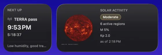 Transit's desktop widgets