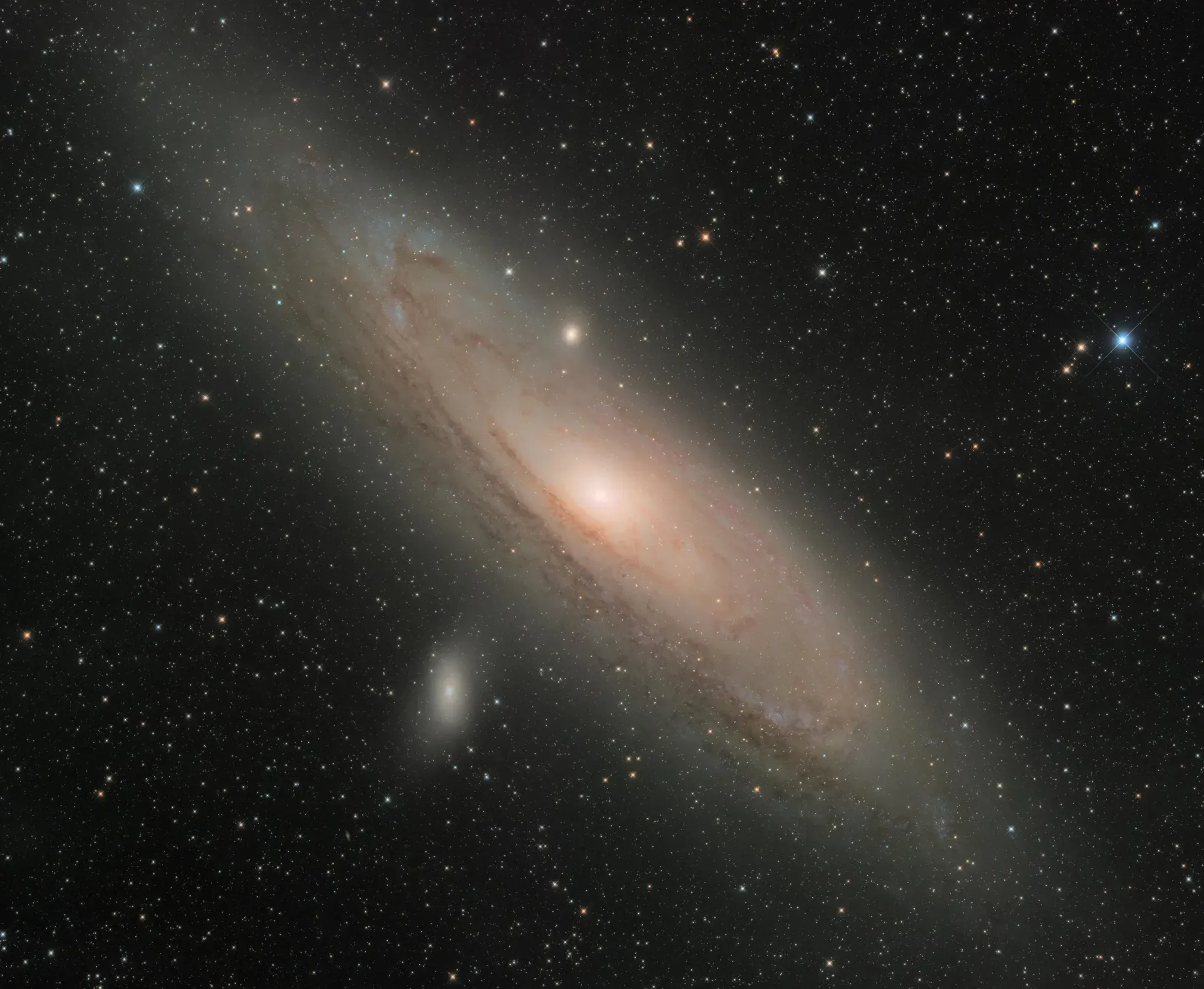  A two-panel mosaic (my first) shot from Starfront Observatory. 