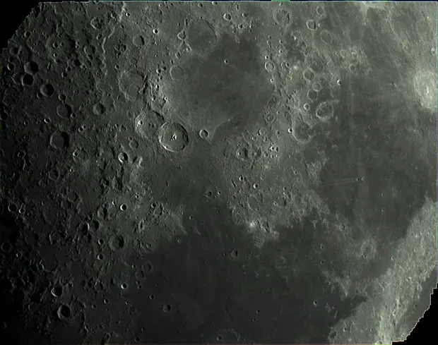Lunar surface captured with C5 and ZWO ASI224MC