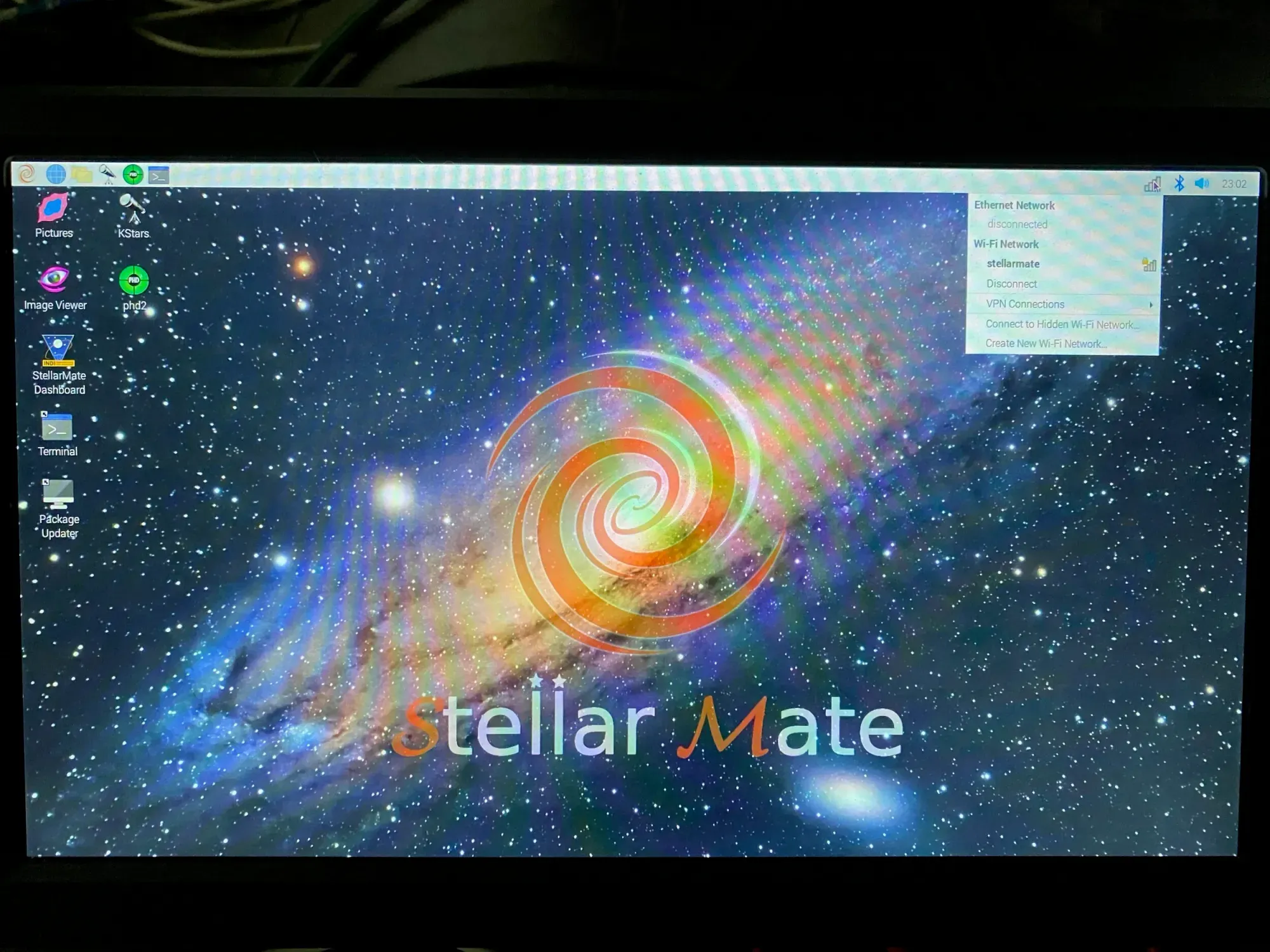  Access the WIFI menu at the top right hand side of the window. 