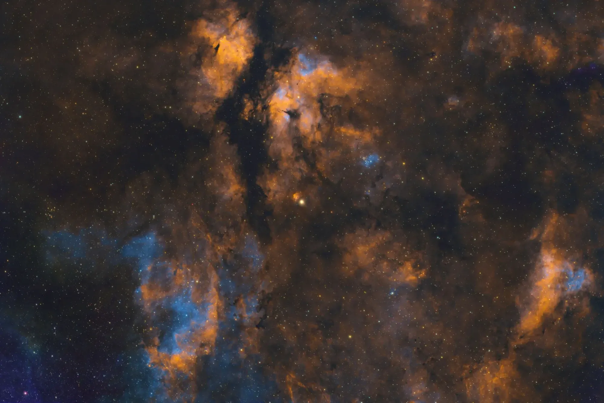  The SADR star region. 10.5 hours total into HA, SII, and OIII filters. 