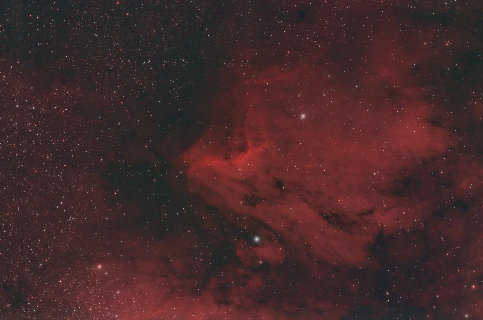  My first image with the ZWO Duo-Band filter. Only 2 hours! This looks pretty good for a bortle 7-8 zone. 