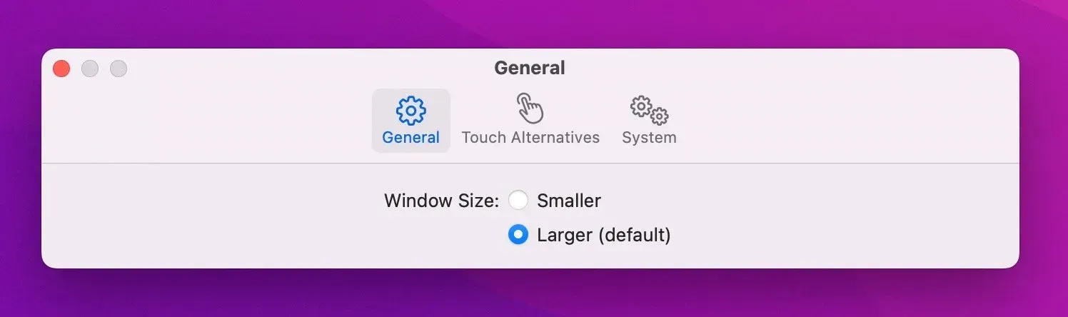  Choose iPhone or iPad sized display. 