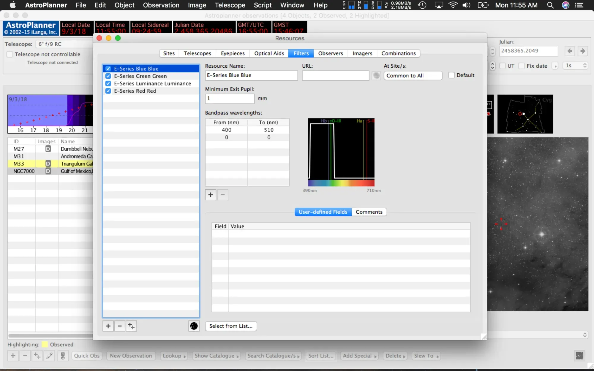 Astronomy and astrophotography planning with AstroPlanner on the Mac