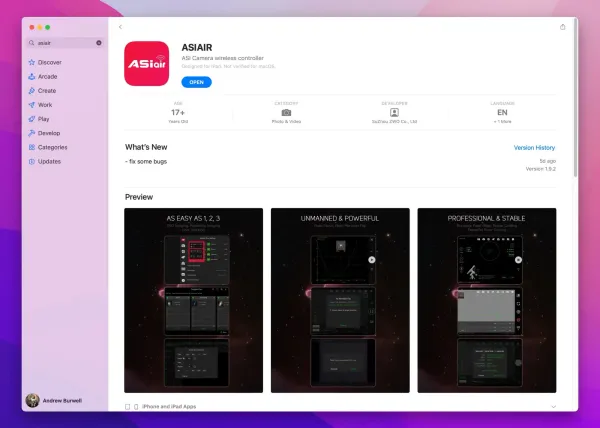 ZWO's ASIAir comes to the Mac